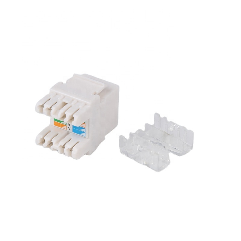 Cat5E UTP 180 Céim Punch Down Keystone Jack Cineál Gearr