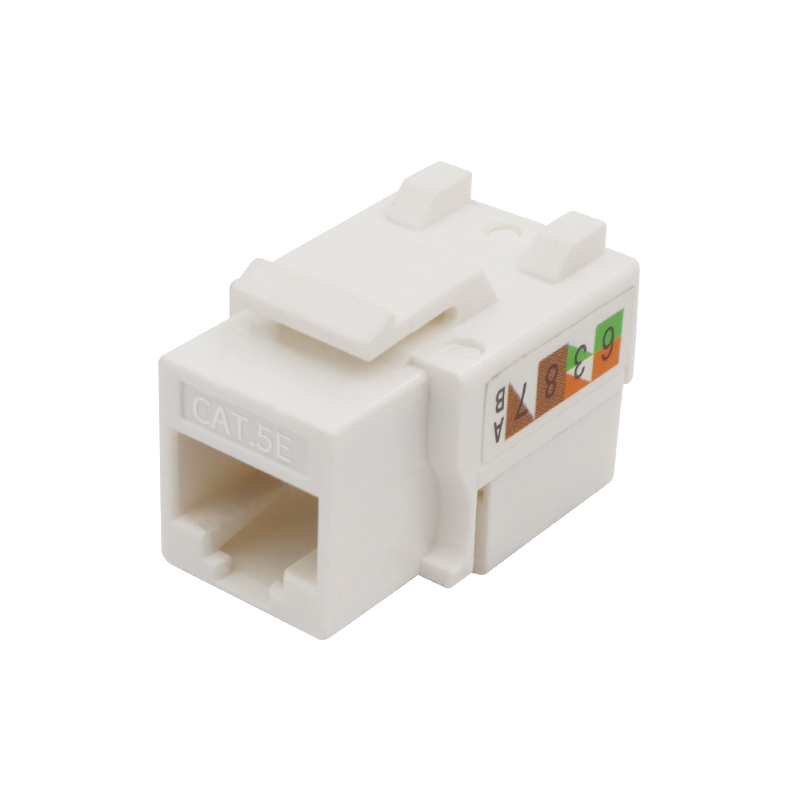 Cat5E UTP 90 Céim Punch Down Keystone Jack