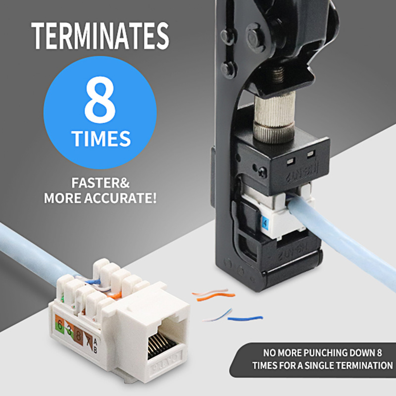 RJ45 Keystone Jack Punch síos Uirlis Foirceanta Luas Do 90 Céim PX-T-FN